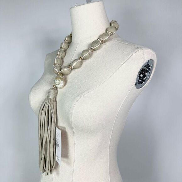 NEW Mare Sole Amore Luna Necklace OS Statement Boho Natural Lagenlook Beachy - Picture 7 of 11